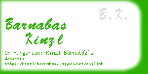 barnabas kinzl business card